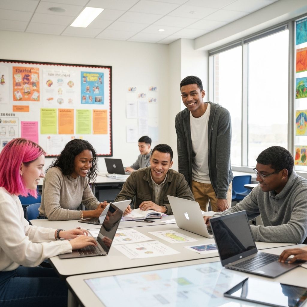 Students learning together